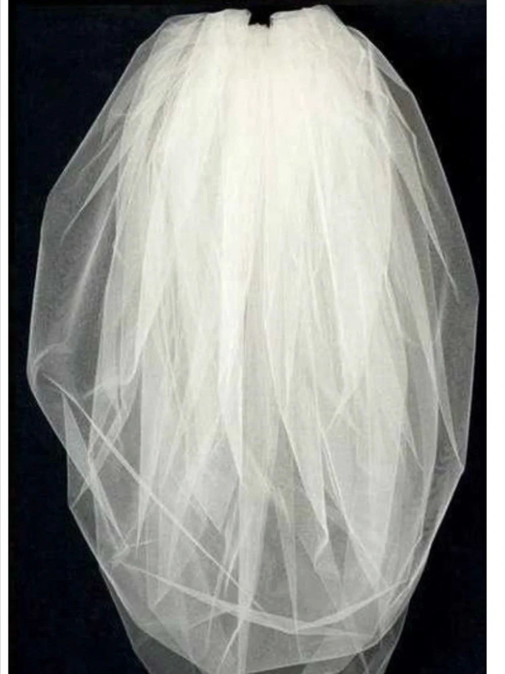 Double Bubble veil 30 inch Ivory